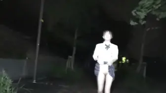 JK制服女大生，户外露出