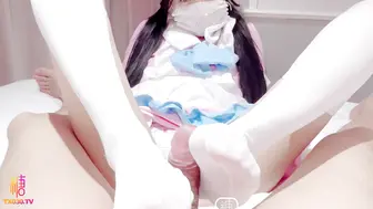 [糖心Vlog] 带妹妹躺飞的奖励 口足穴侍奉肉棒 白虎穴疯狂榨精口爆 - 荔枝味奶盖